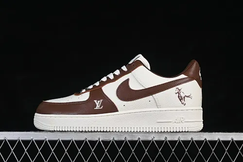 All categories Nk Air Force 1 Air Force series Nk Air Force 1 Low Air Force low-top Nike Air Force 1'07 Low Year of the Horse limited brown rhyme milky white Air Force 1 low-top casual sneakers XY9025-008